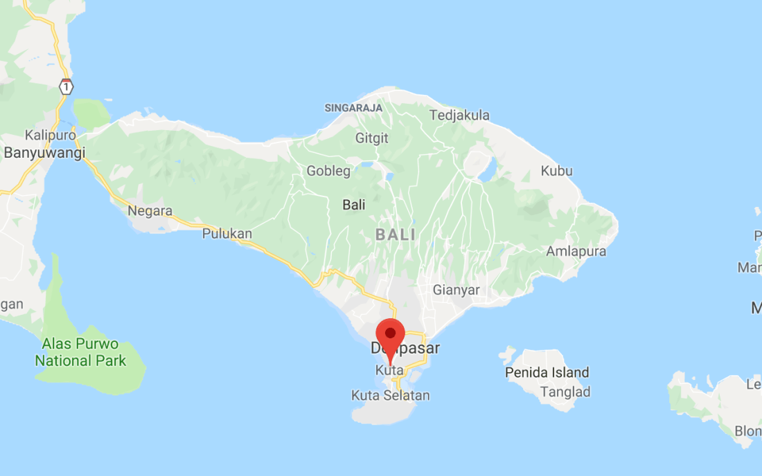 Bali map - KUTA
